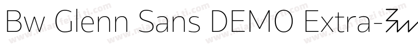 Bw Glenn Sans DEMO Extra字体转换